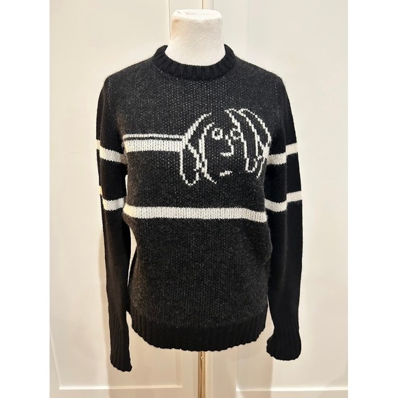 Ben Sherman John Lennon Collaboration Crew Neck Sweater Charcoal Stripes Men's S
